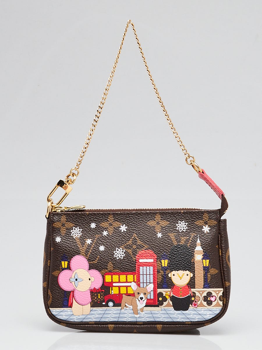 LOUIS VUITTON 2021年クリスマス限定品　ポシェット　即決用 Louis Vuitton Monogram Canvas Christmas Animation 2021 London Mini