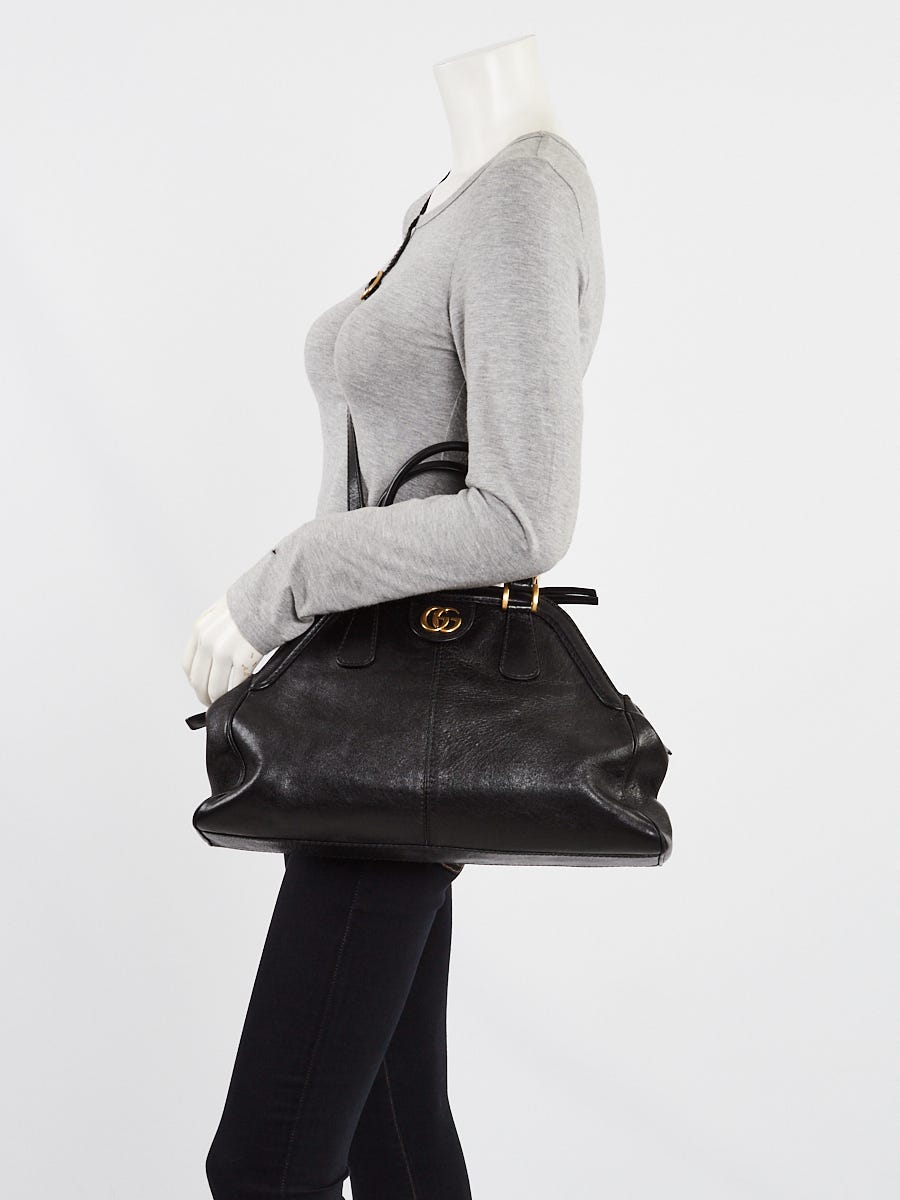 Gucci Black Leather Re(Belle) Medium Shoulder Bag | Yoogi's Closet