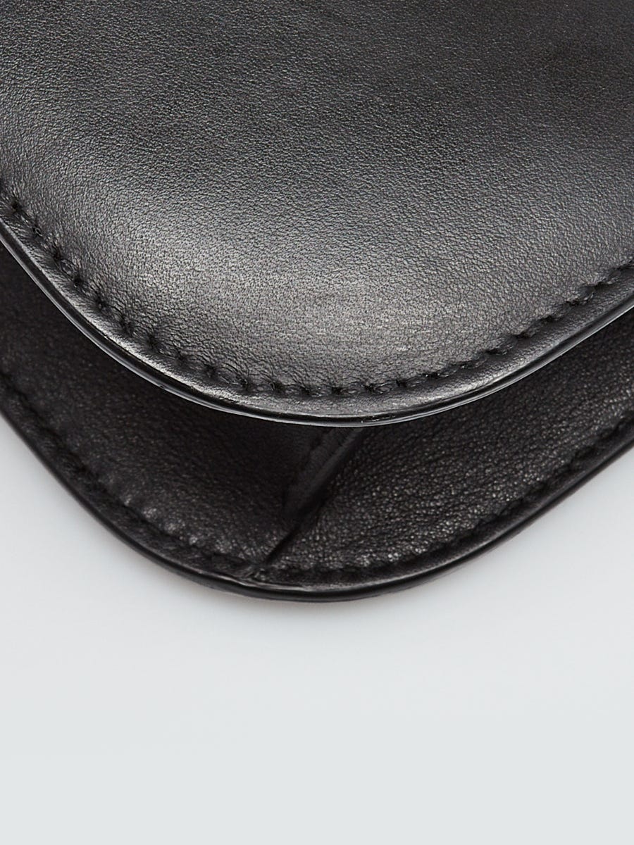 Alexander McQueen Black Leather Insignia Shoulder Bag