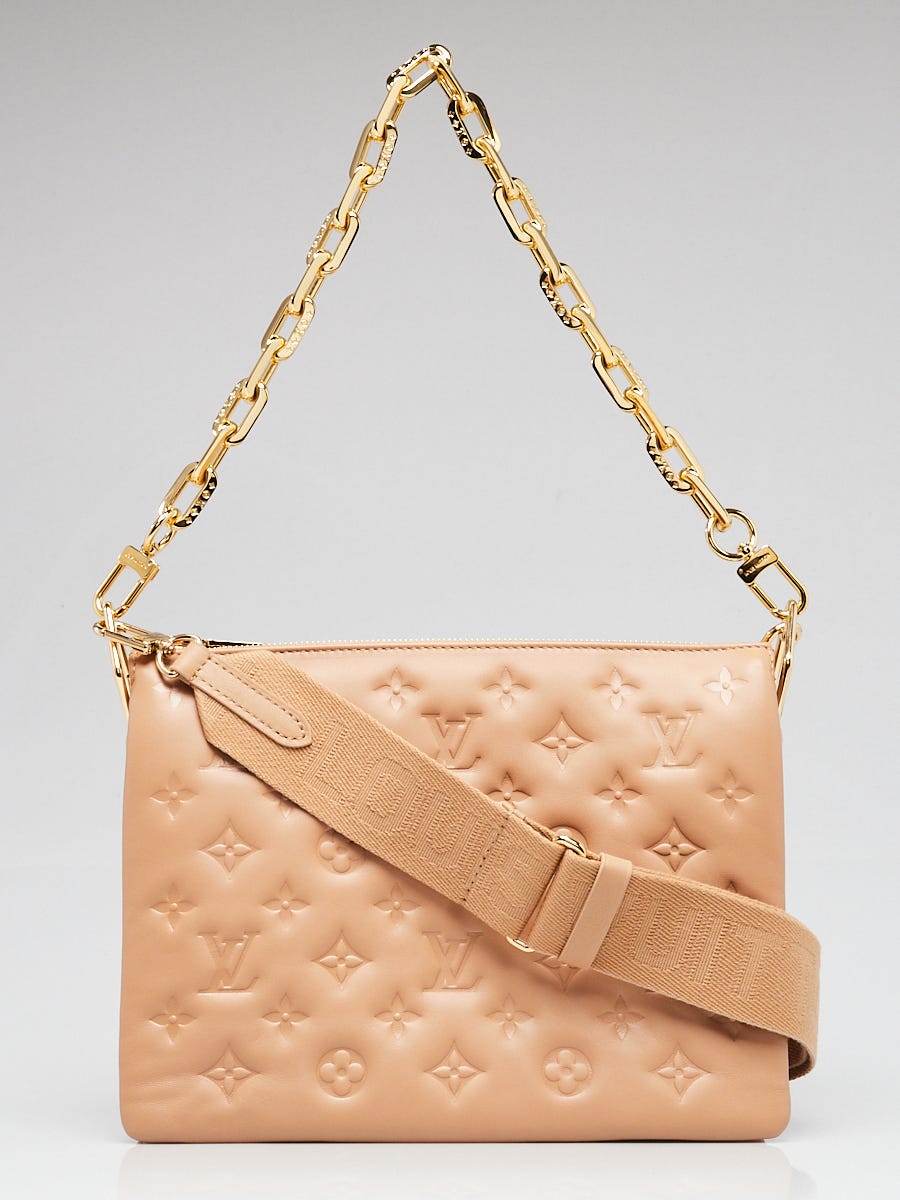 Louis Vuitton Camel Monogram Embossed Lambskin Leather Coussin PM Bag |  Yoogi's Closet