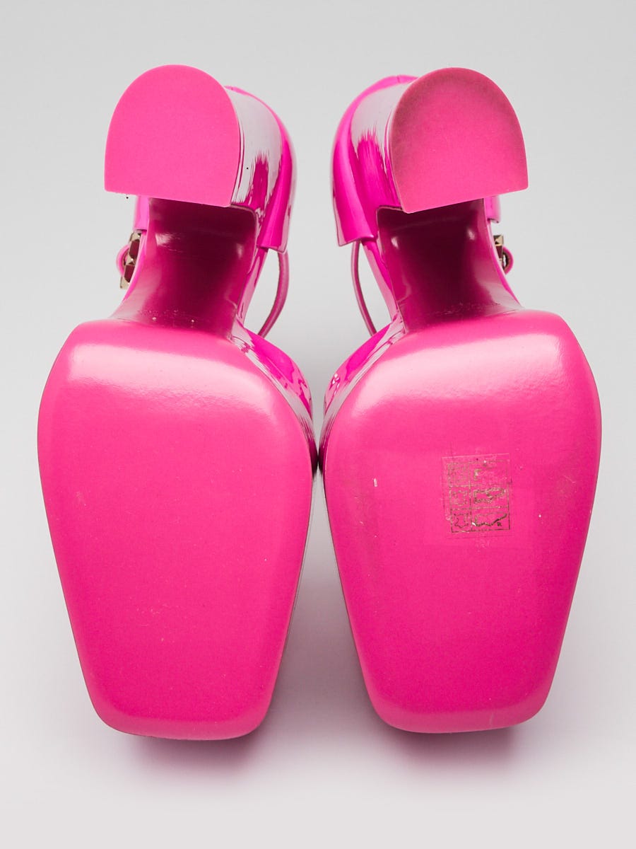 Valentino Pink Patent Leather Disco Platform 180 Pumps Size