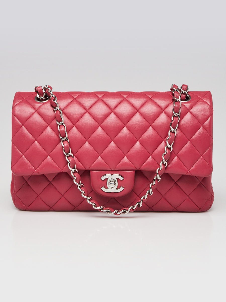 Chanel Pink Quilted Lambskin Leather Classic Medium Double Flap Bag