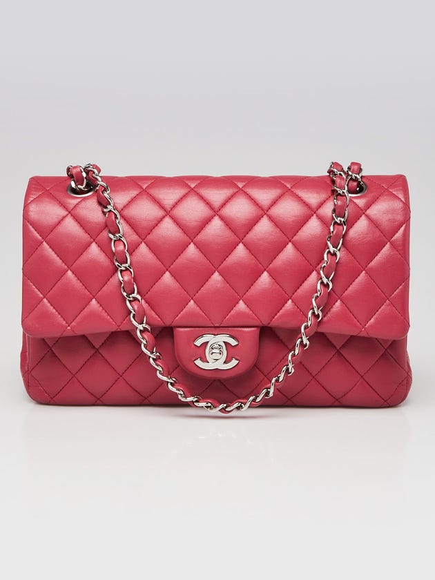 Chanel Pink Quilted Lambskin Leather Classic Medium Double Flap Bag