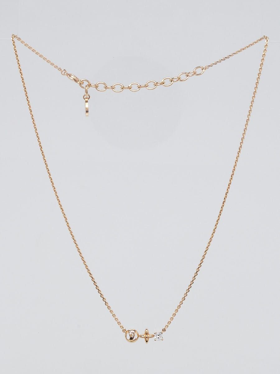 Louis Vuitton Goldtone Metal Petit Louis Necklace | Yoogi's Closet