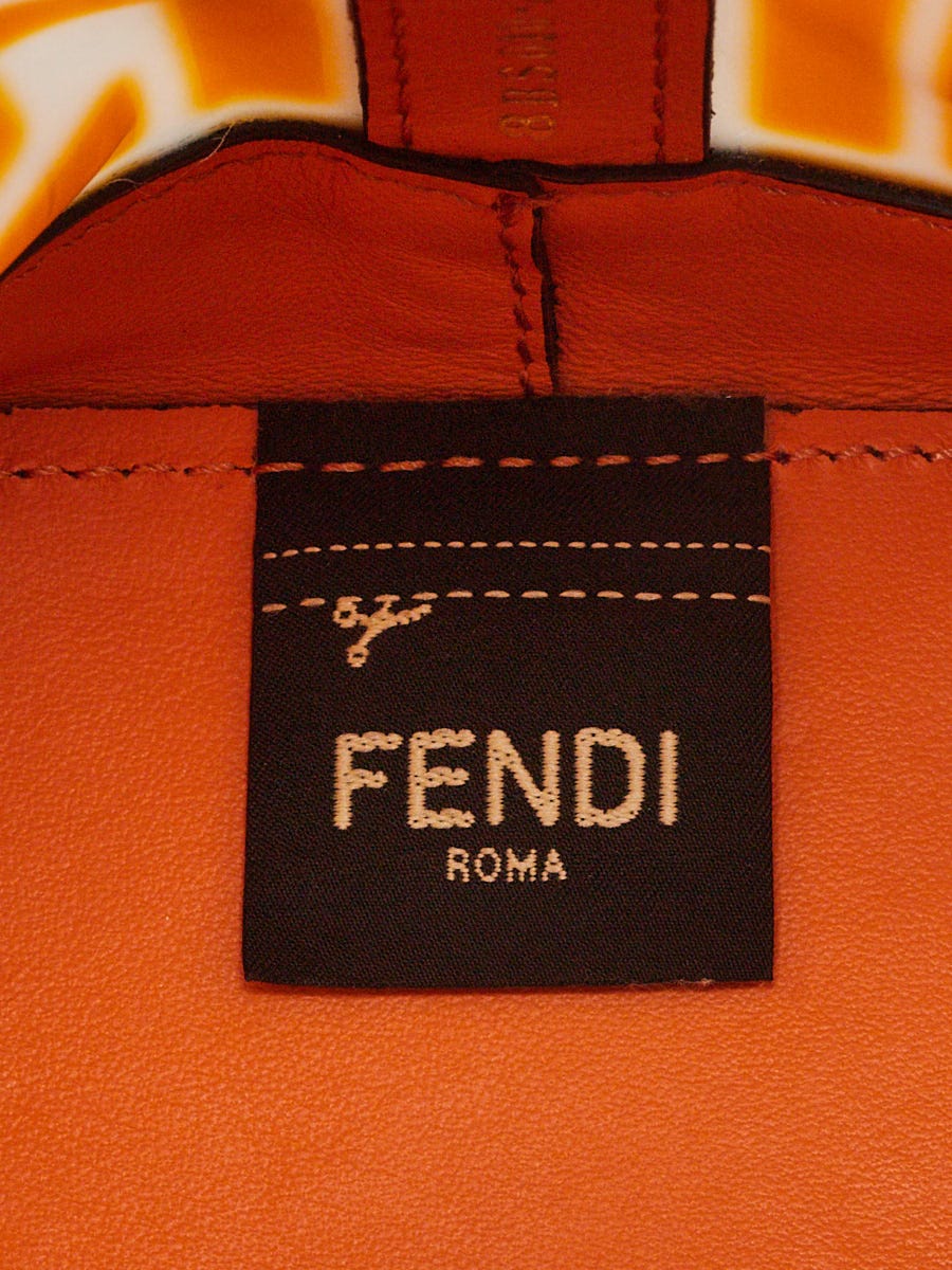 Fendi Orange Zucca Print Vinyl and Leather Mon Tresor Mini