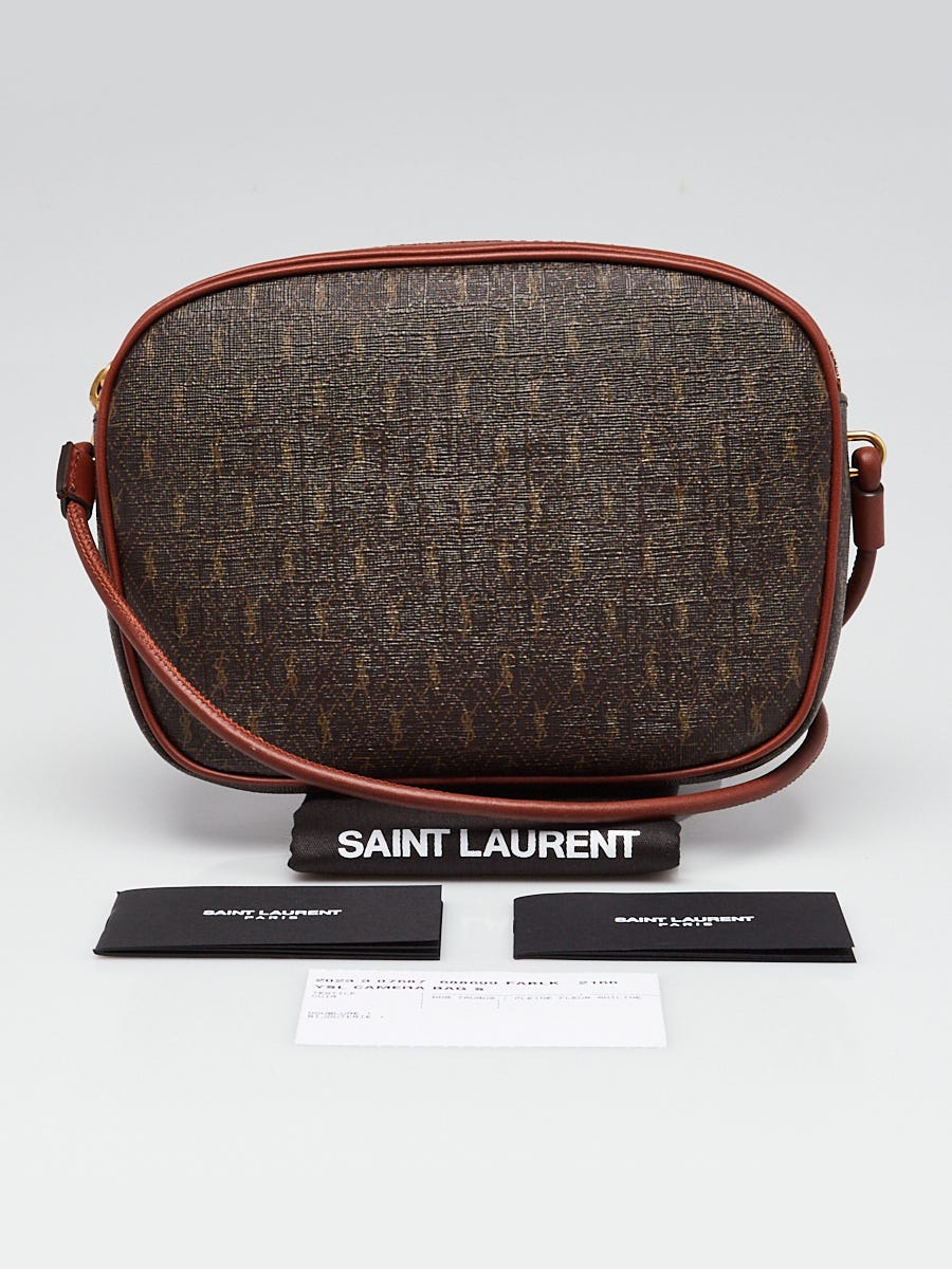 Yves Saint Laurent Chestnut Coated Canvas Le Monogramme  YSL Canvas Le Monogramme Small Camera Bag - Chesnut main image 0