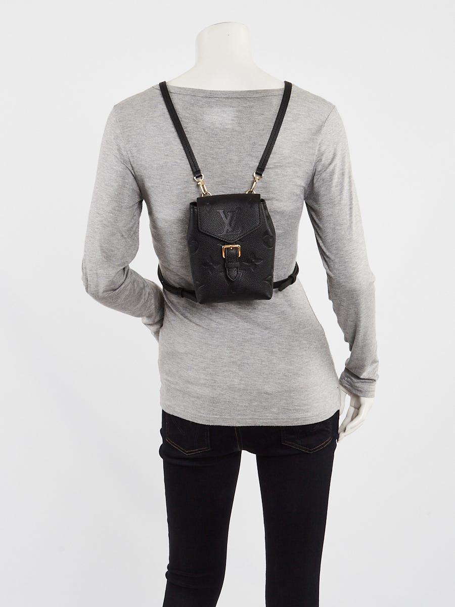 Louis Vuitton Monogram Empreinte バックパック Louis Vuitton Black Monogram Empreinte Leather Tiny Backpack