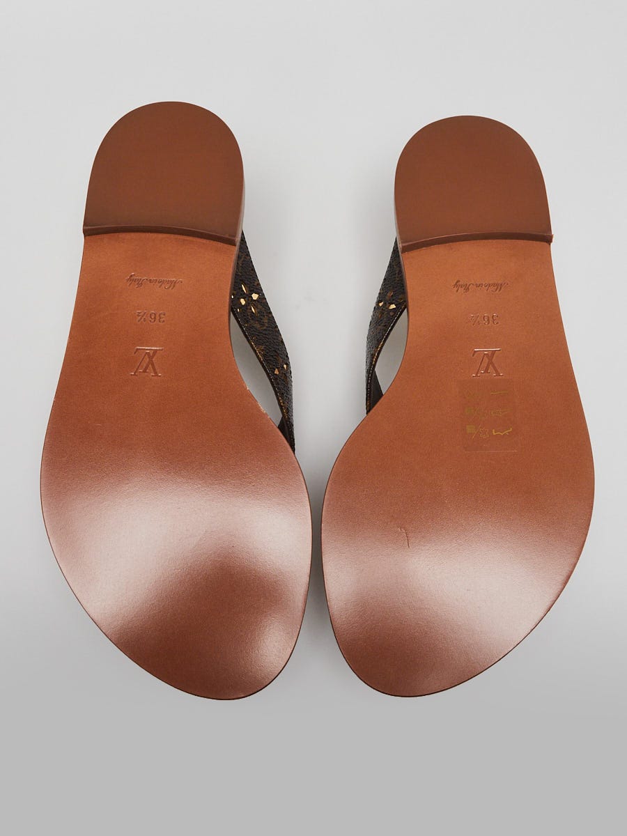 Louis Vuitton Monogram Sunny Flat Thong Sandal Size 6/36.5