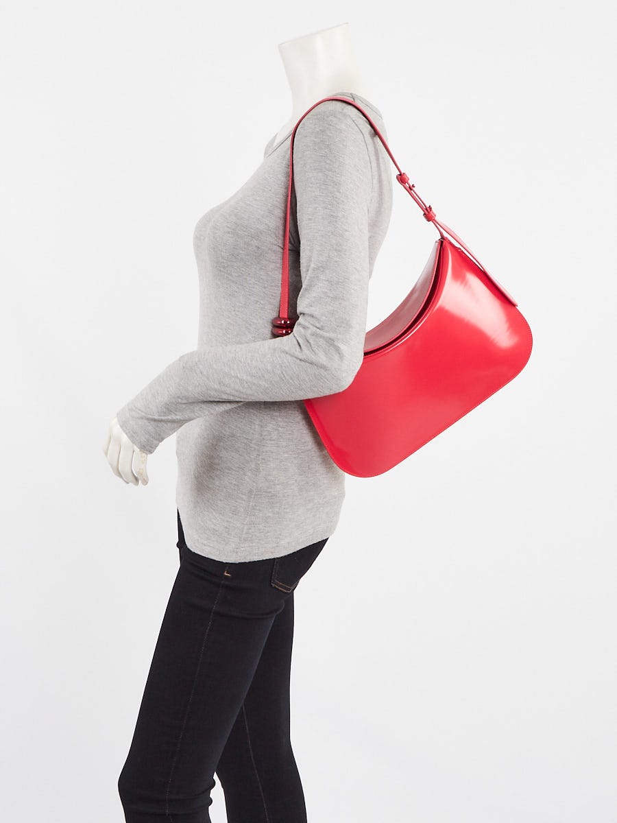 Bottega Veneta Firework Pink Smooth Calfskin Leather Metal Loop Shoulder Bag