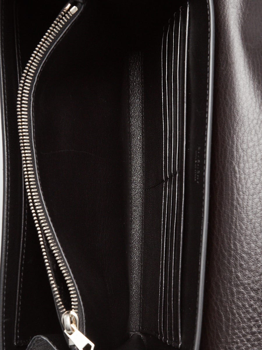 Givenchy Black Calfskin Leather Shark Wristlet Clutch Bag