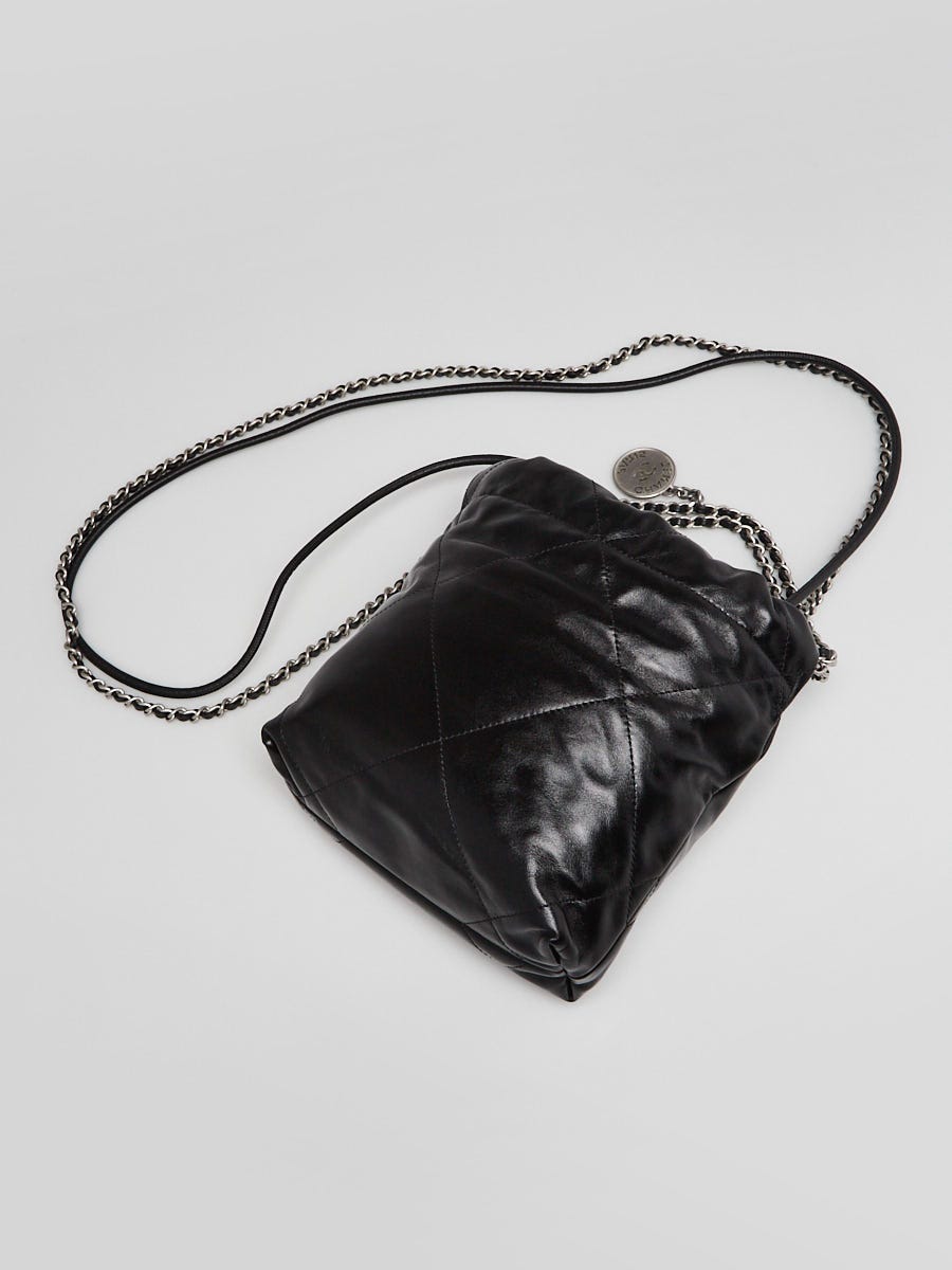 Chanel Black Quilted Calfskin Leather Chanel 22 Mini Bag