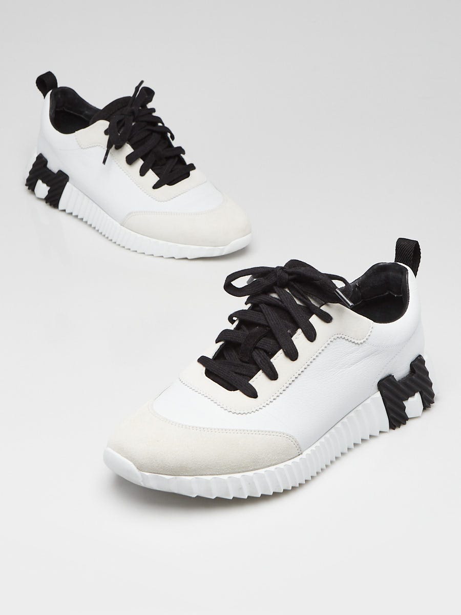 Hermes Blanc Calfskin Leather/Goatskin Suede Bouncing