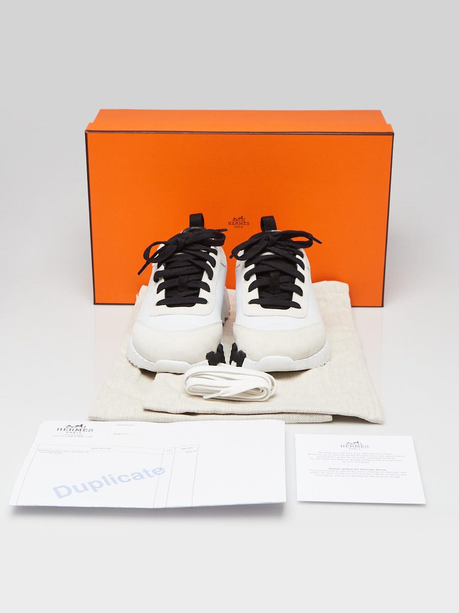 Hermes Blanc Calfskin Leather/Goatskin Suede Bouncing