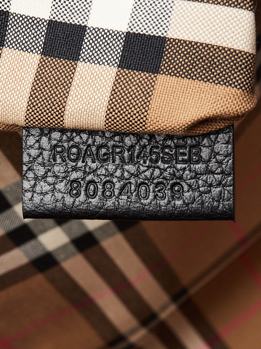 Burberry Black Pebbled Leather Medium London Tote Bag | Yoogi's Closet