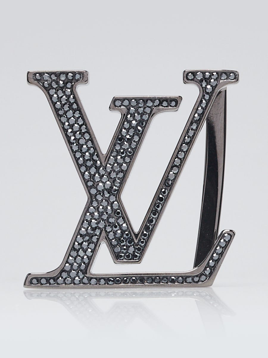 Louis Vuitton 35mm Silver Metal Graphite Strass Crystal Monogram