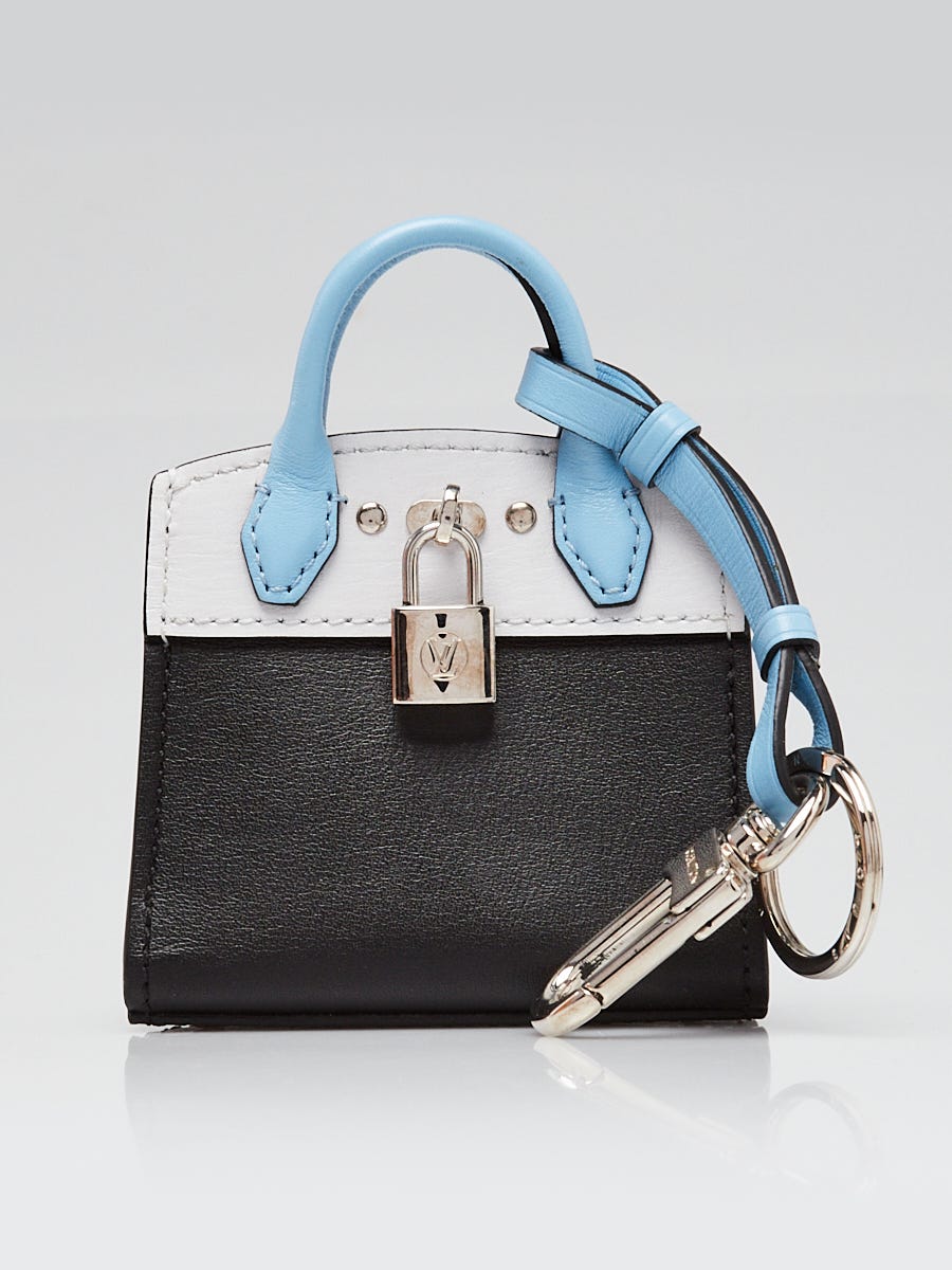 Louis Vuitton Blue/Black City Steamer Key Holder and Bag Charm
