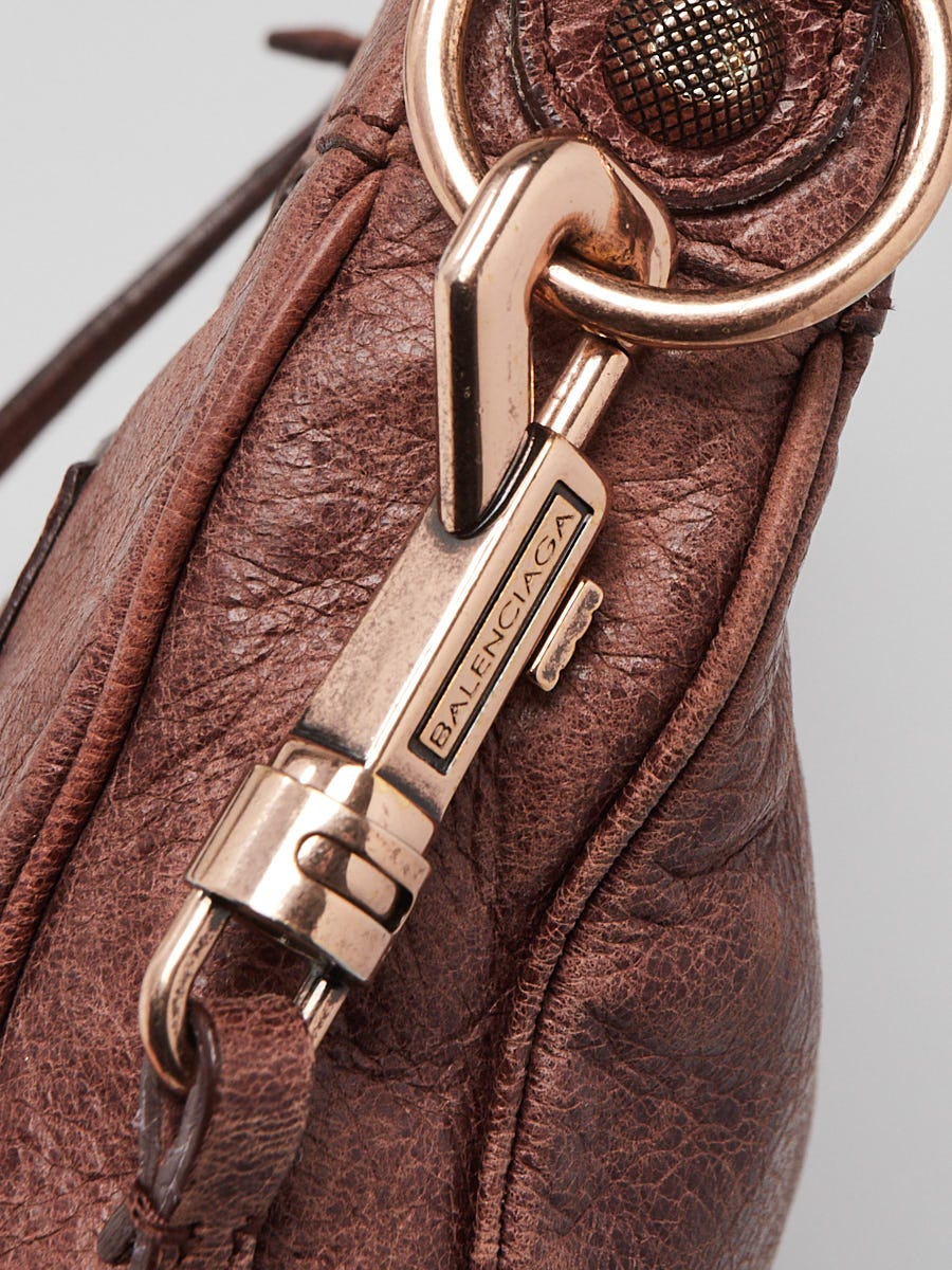 Balenciaga Chataigne Lambskin Leather Giant 12 Rose Gold Hip Balenciaga Chataigne Lambskin Leather Giant 12 Rose Gold Hip