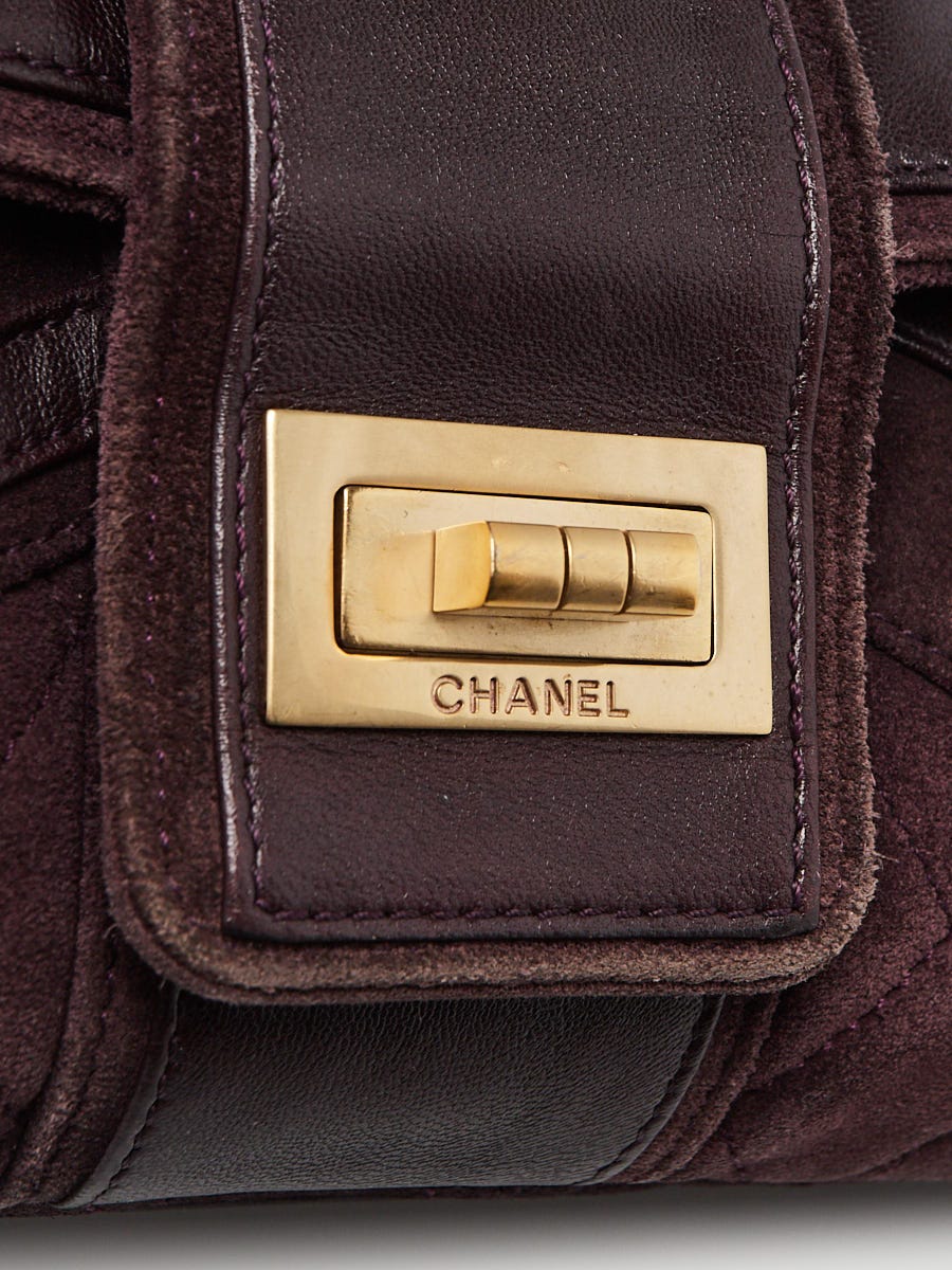 CHANEL - umjn Chanel Purple Suede Reissue 2.55 Union Jack Jumbo Flap Bag