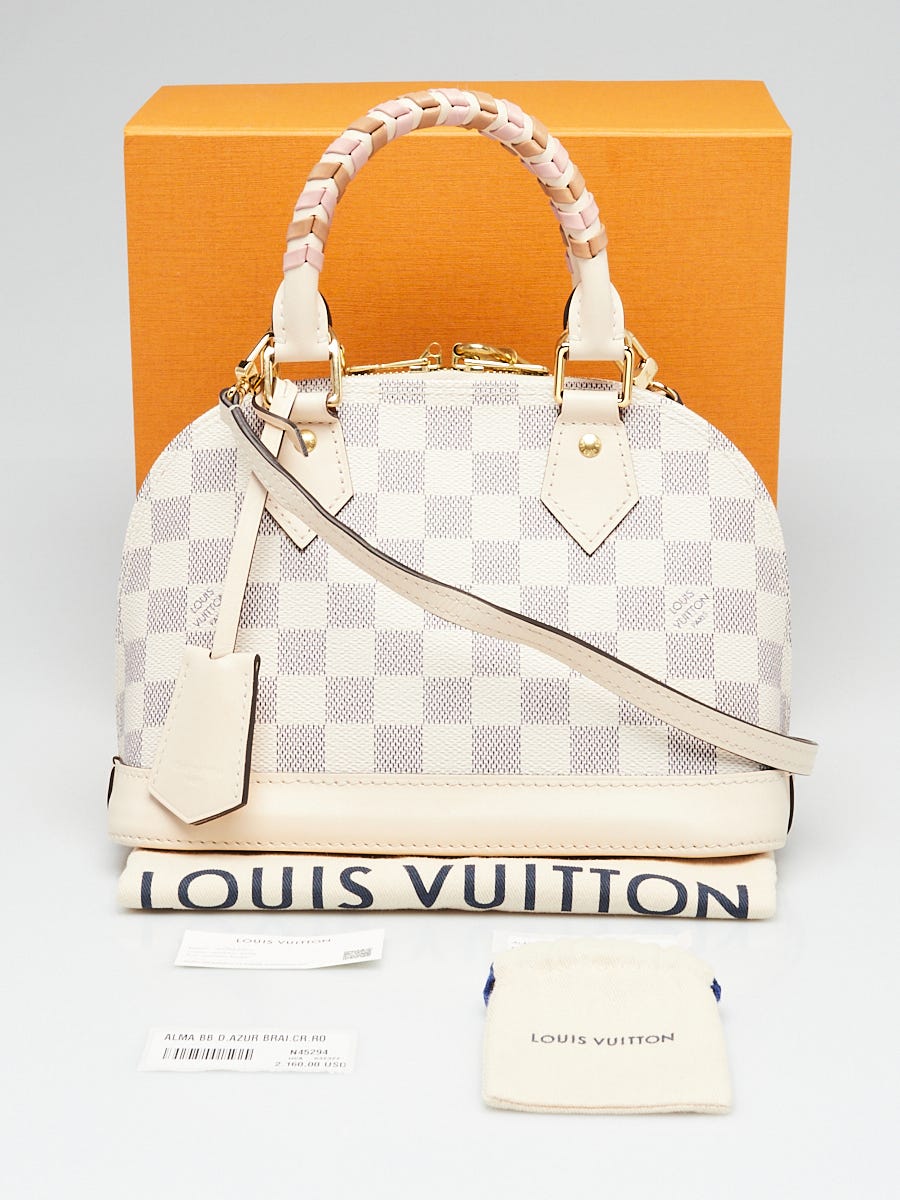 Louis Vuitton Damier Azur Canvas Braided Handle Alma BB Bag