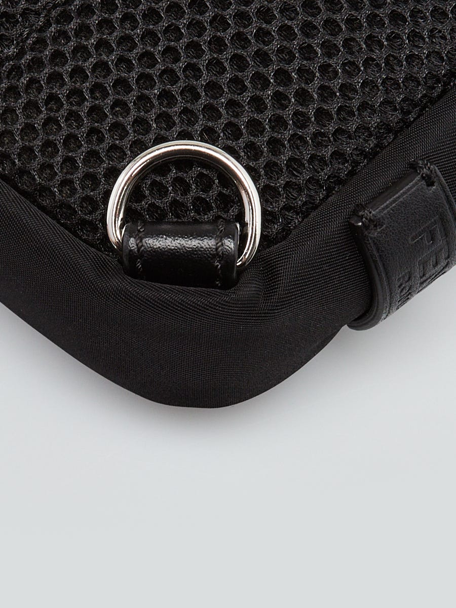 Fendi Black Leather/Nylon Monster Sling Backpack | Yoogi's Closet