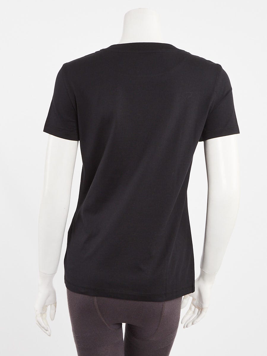 Hermes Black Cotton Horsebit Pocket T-Shirt Size 2/34