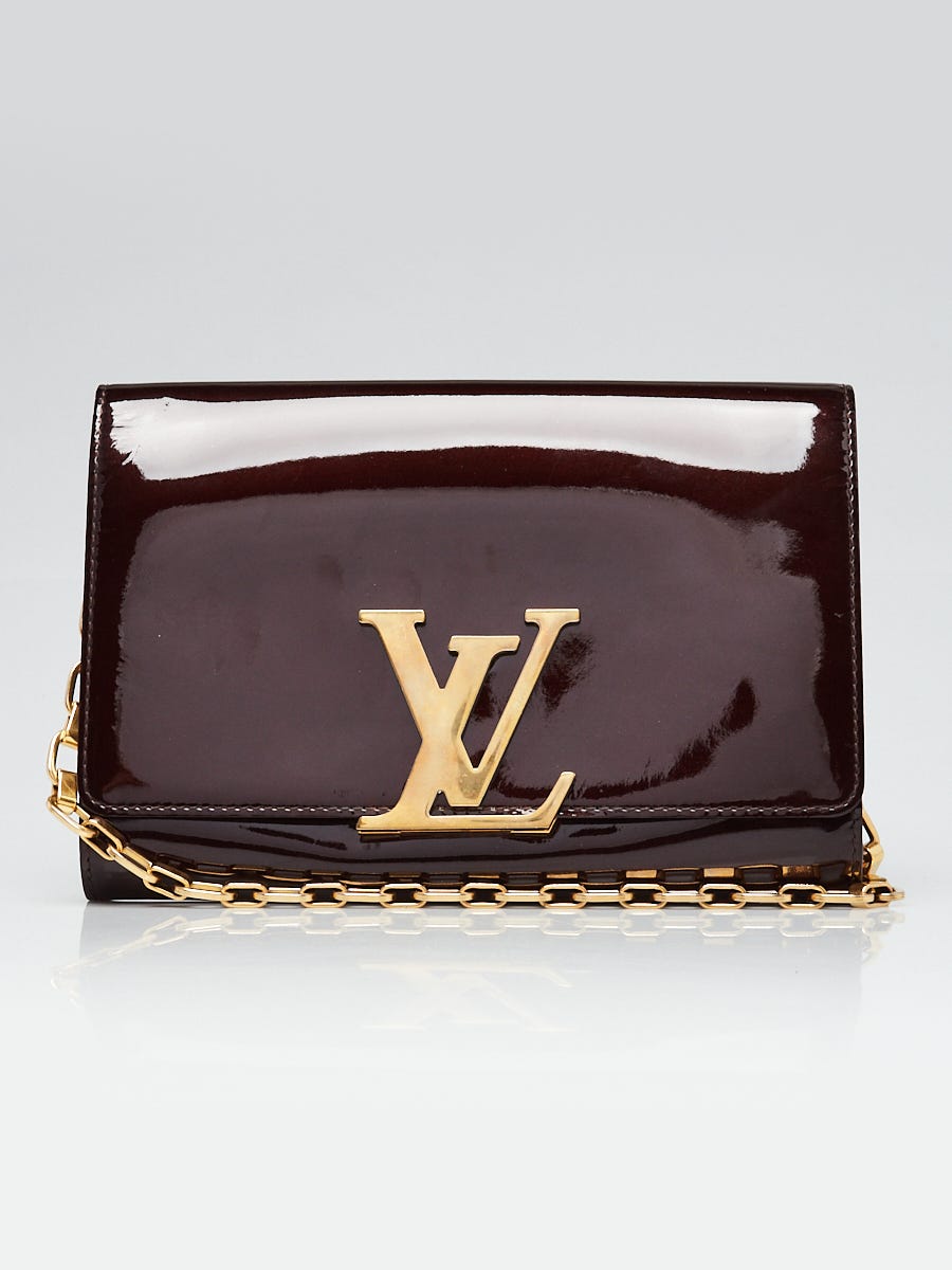 Louis Vuitton Amarante Vernis Chain Louise Clutch GM Bag Yoogi s Closet