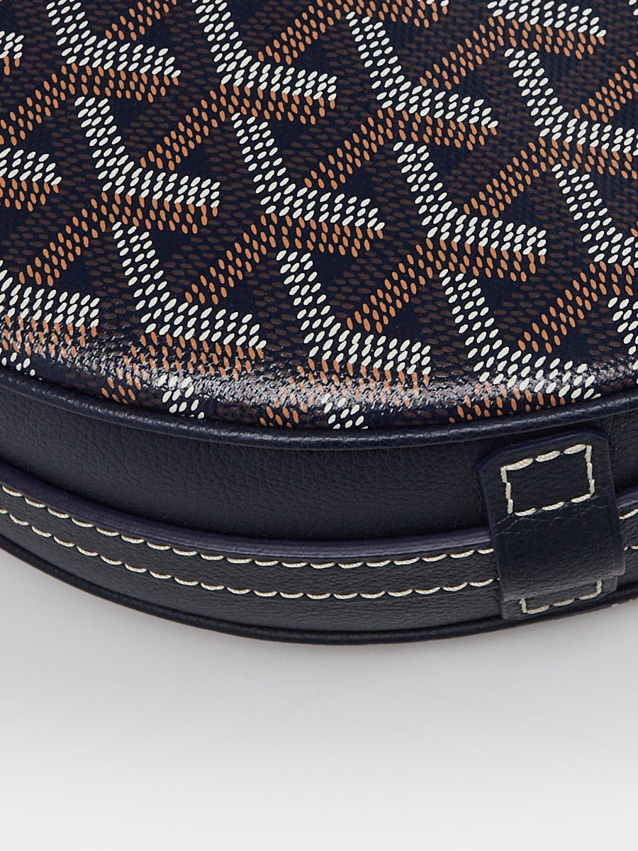 【GOYARD】Hirondelle ショルダーバッグ Goyard Bleu Chevron Print Coated Canvas Hirondelle PM