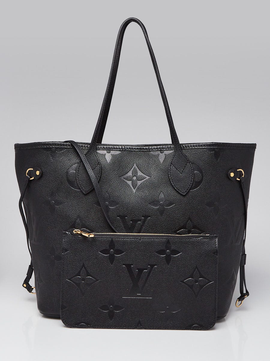 Louis Vuitton Black Monogram Empreinte Leather Neverfull MM NM Bag