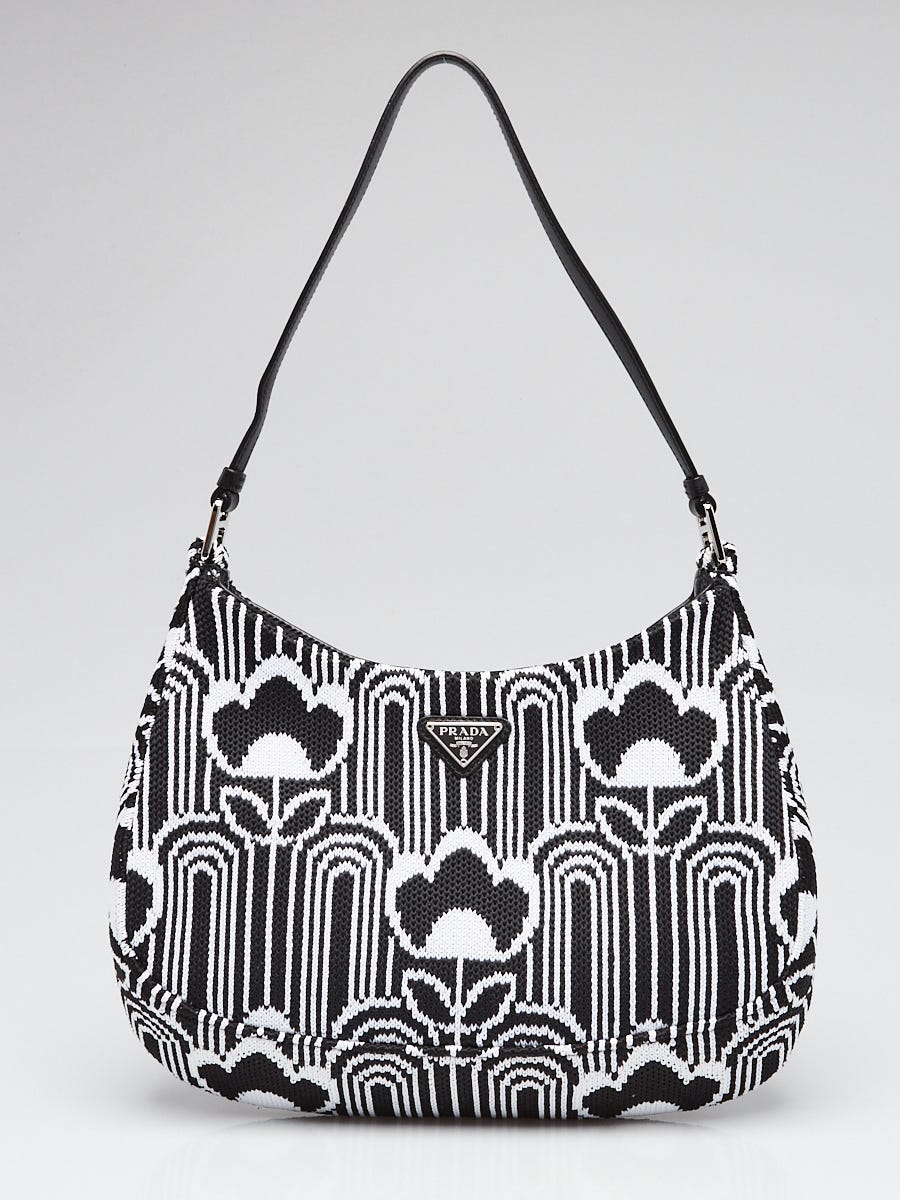 PRADA パーティーバッグ 黒と白の模様 PRADA パーティーバッグ 黒と白の模様 PRADA パーティーバッグ 黒と白