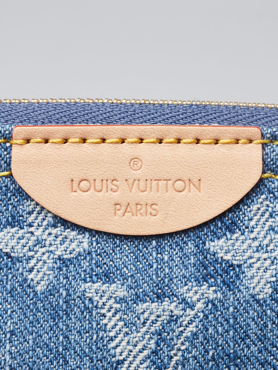 Louis Vuitton Blue Denim Monogram Denim Key Pouch | Yoogi's Closet