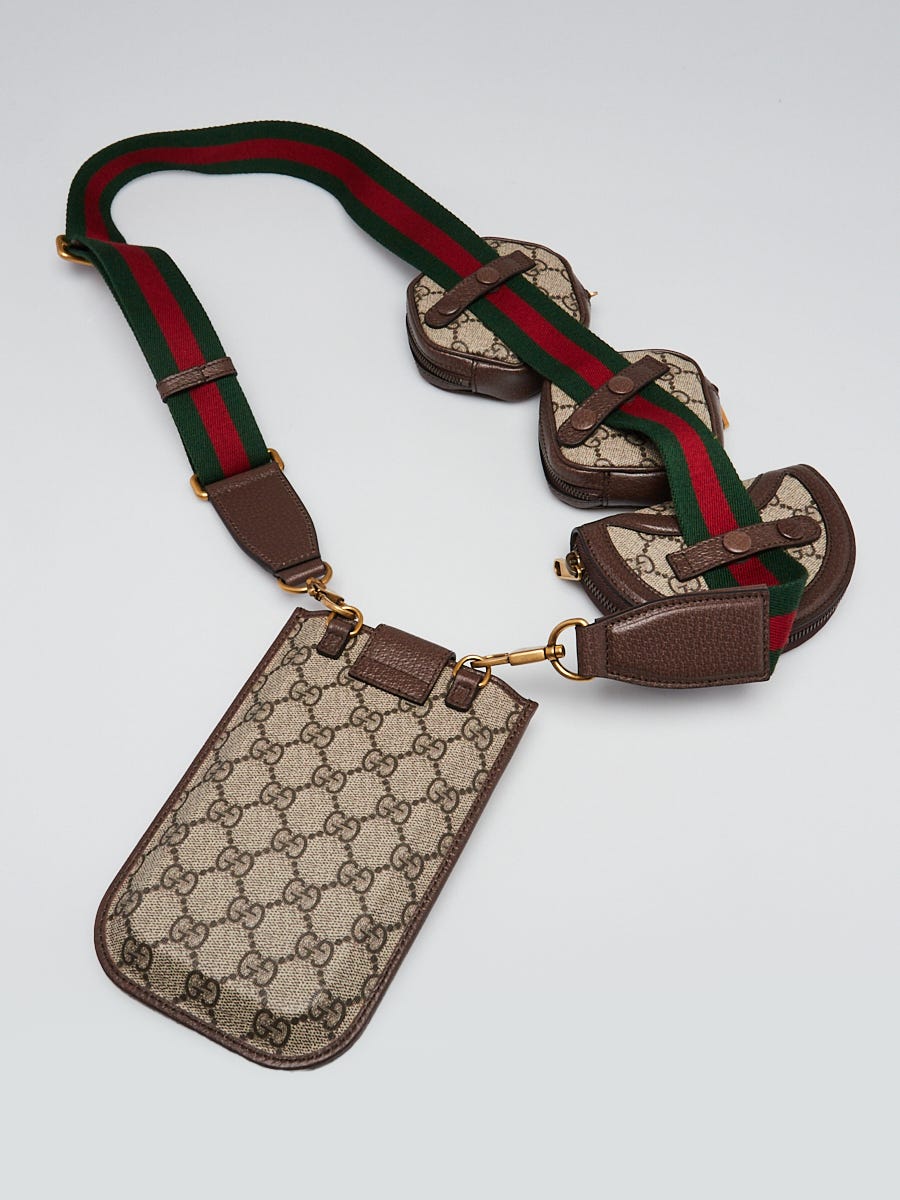 【セール 登場から人気沸騰】 Gucci Beige/Ebony Mini Utility Web Canvas/Leather Coated GG バッグ