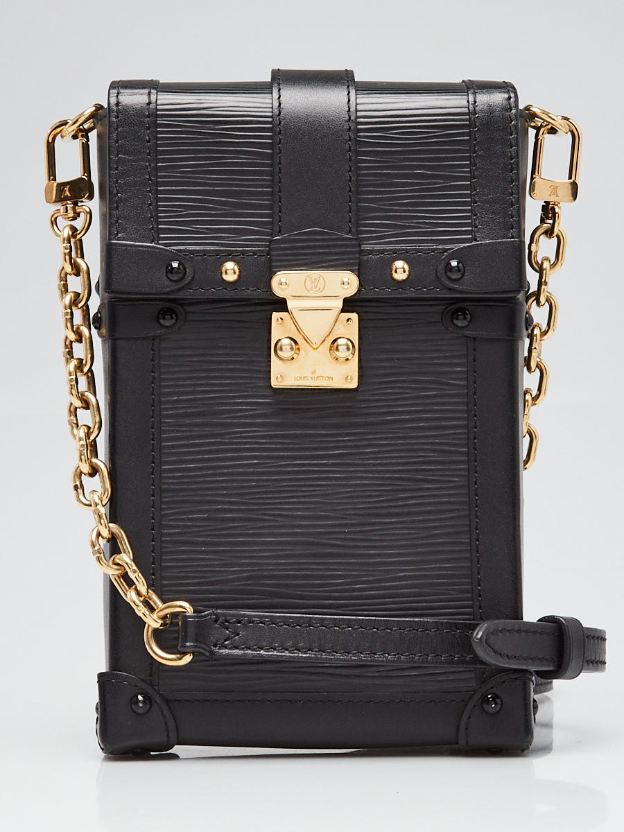 Louis Vuitton Black Epi Leather Vertical Trunk Pochette Bag