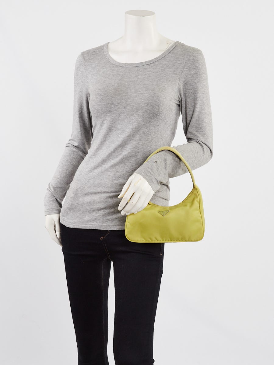 Prada Light Green Tessuto Nylon Mini Bag