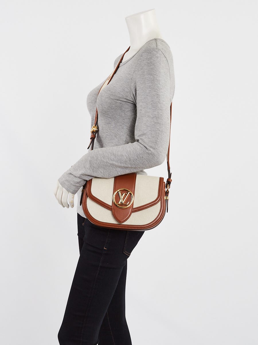 Louis Vuitton Canvas/Tan Leather LV Pont 9 Soft MM Bag | Yoogi's