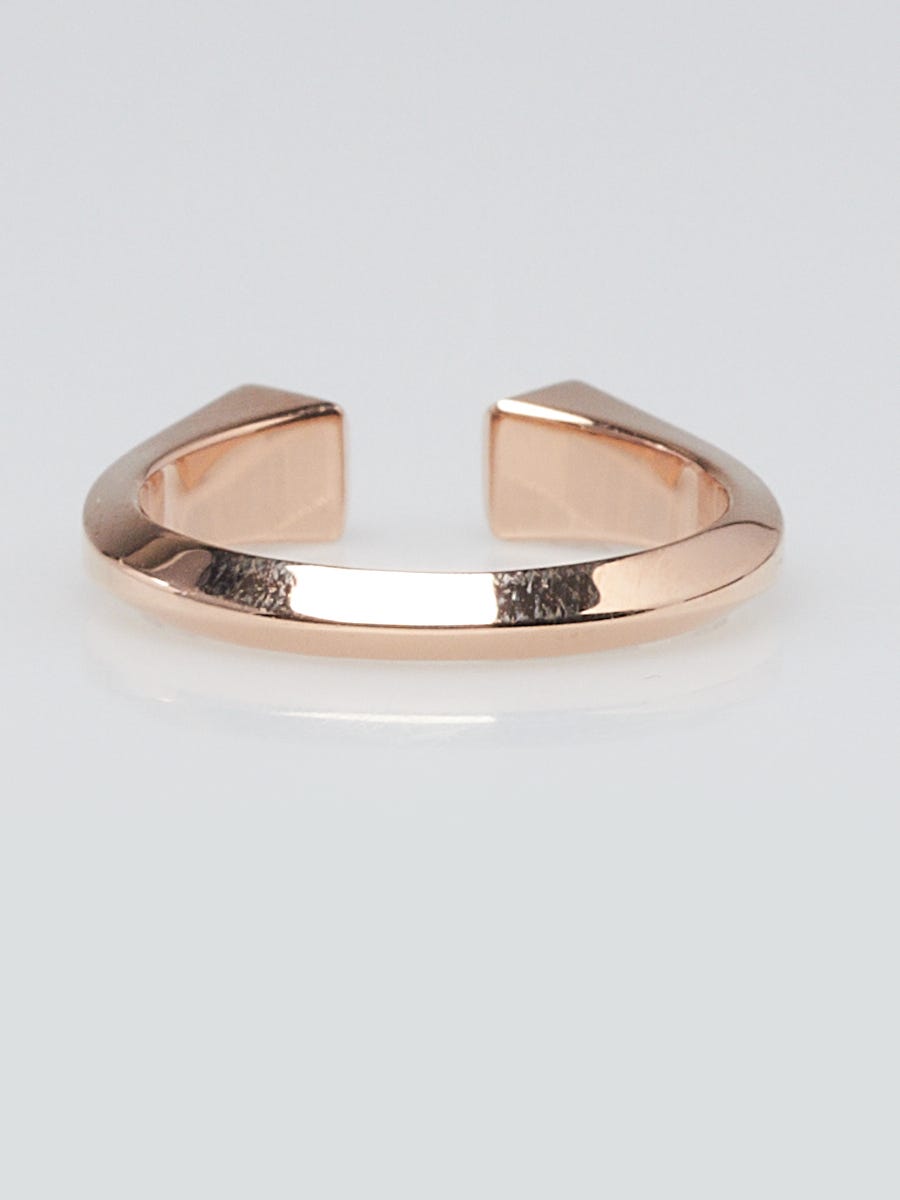 大人気【HERMES】Rose Gold Clou de forge PM リング HERMES 18K Rose Gold PM Clou de Forge Ring 50 5.25 1523195