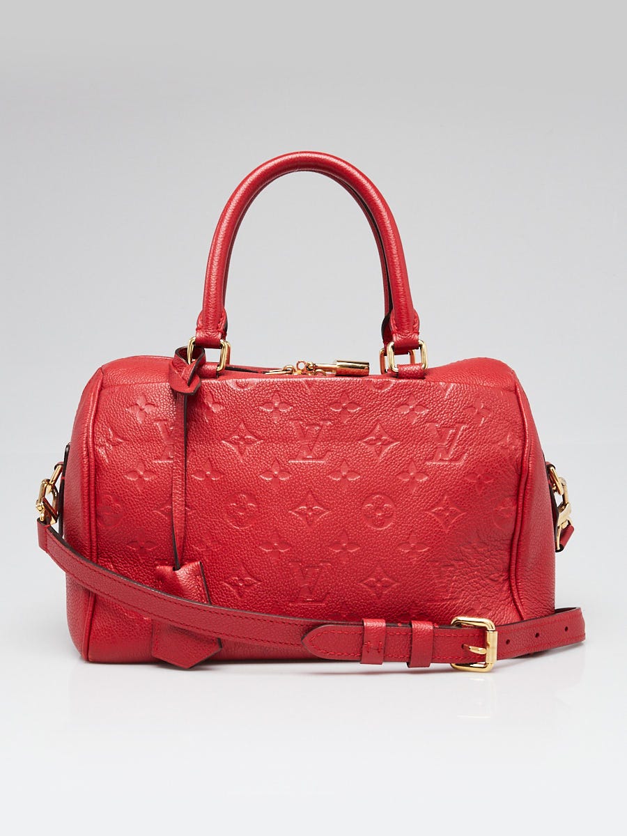 Louis Vuitton Cerise Monogram Empreinte Leather Speedy Bandouliere 25 NM Bag