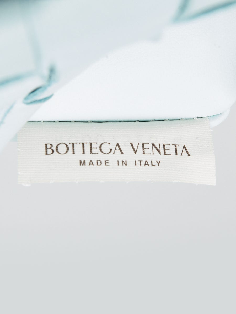 Bottega Veneta Light Blue Intrecciato Woven Nappa Leather Bottega Veneta Light Blue Intrecciato Woven Nappa Leather