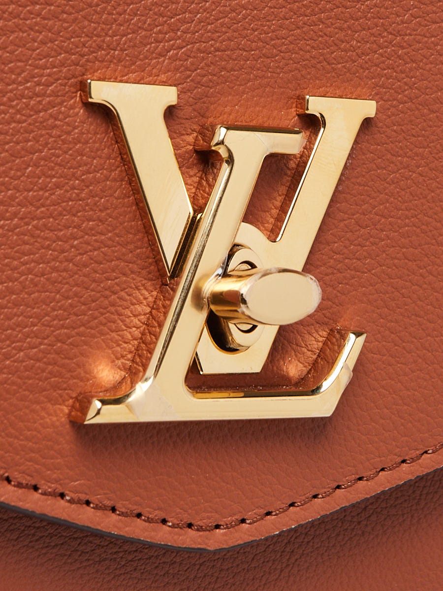 Louis Vuitton Cognac Grained Leather Oxford Lockme Bag | Yoogi's
