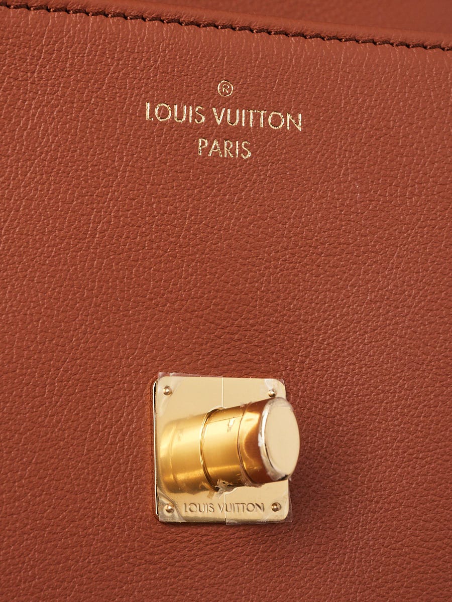 Louis Vuitton Cognac Grained Leather Oxford Lockme Bag | Yoogi's