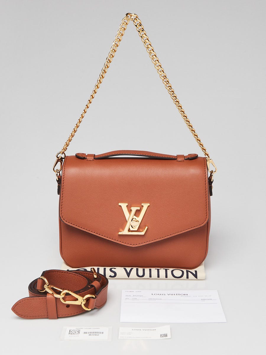 Louis Vuitton Cognac Grained Leather Oxford Lockme Bag | Yoogi's
