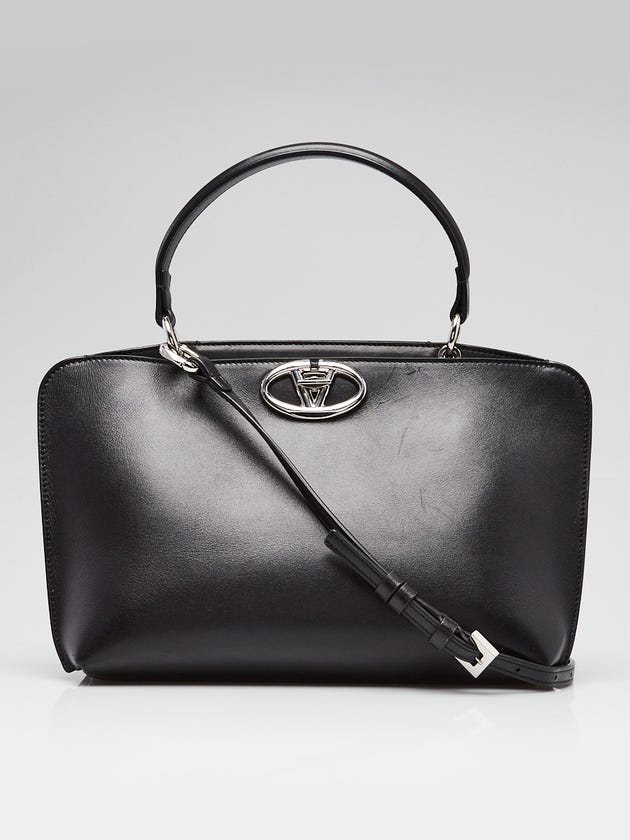 Valentino Black Leather Vlogo 2Gether Top Handle Bag