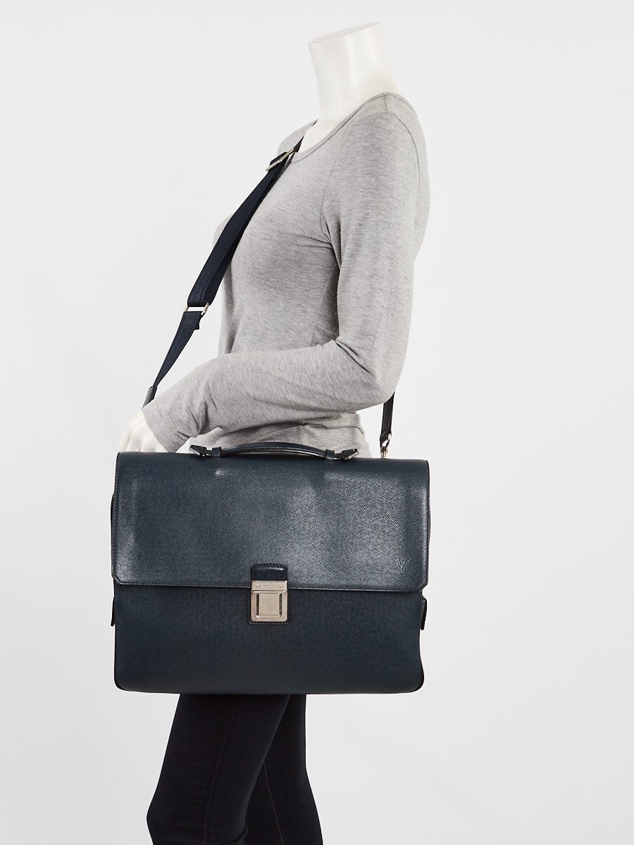 Louis Vuitton Boreal Taiga Leather Vassili PM Briefcase Bag