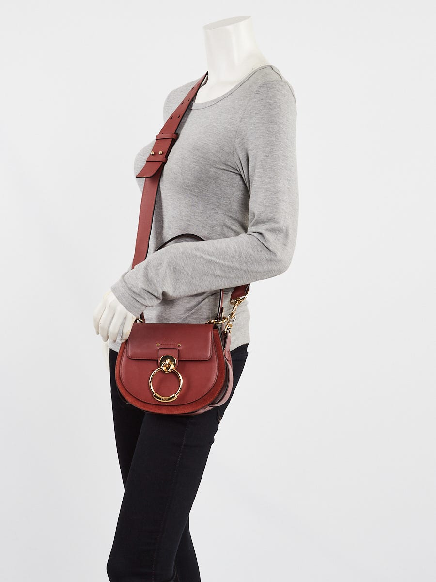 Chloe Brown Leather Tess Saddle Bag | Yoogi's Closet