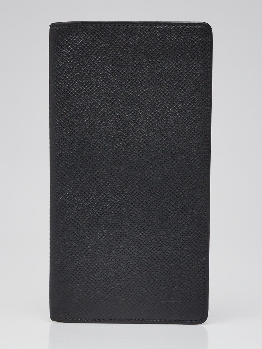 Louis Vuitton Black Taiga Leather Checkbook Wallet