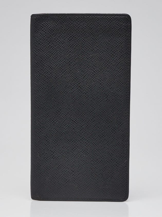 Louis Vuitton Black Taiga Leather Checkbook Wallet