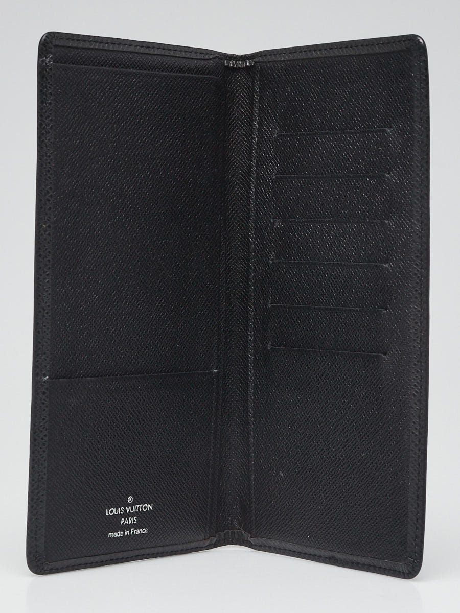 Louis Vuitton Black Taiga Leather Checkbook Wallet
