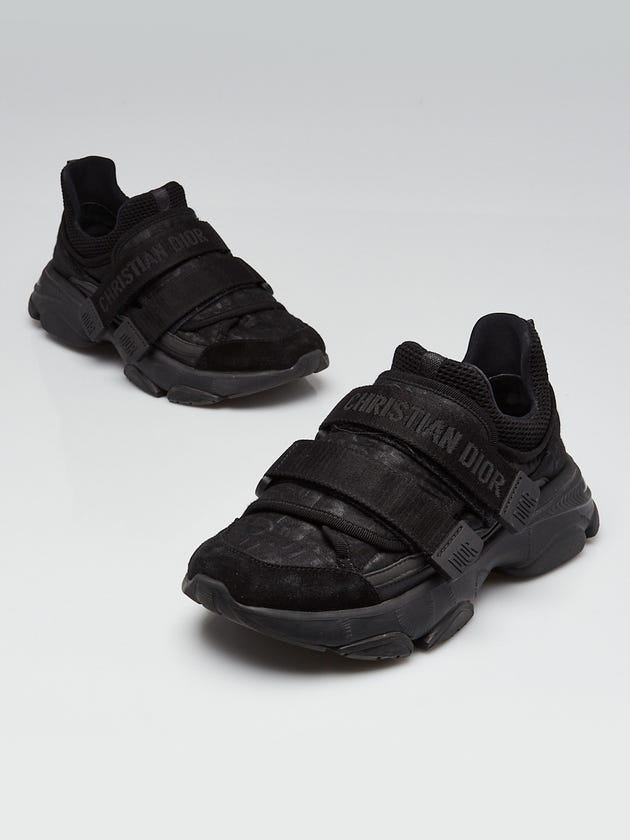 Christian Dior Black Tech Fabric/Suede D-Wander Sneakers Size 5.5/36