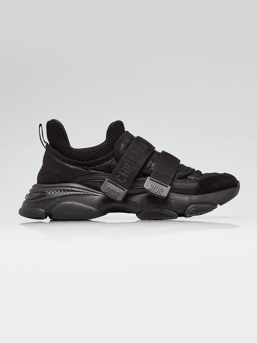 Christian Dior Black Tech Fabric/Suede D-Wander Sneakers