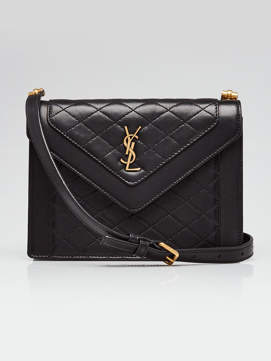 【SAINT LAURENT】GABY MINI SATCHEL BAG Yves Saint Laurent Black Quilted Leather Mini Gaby Satchel