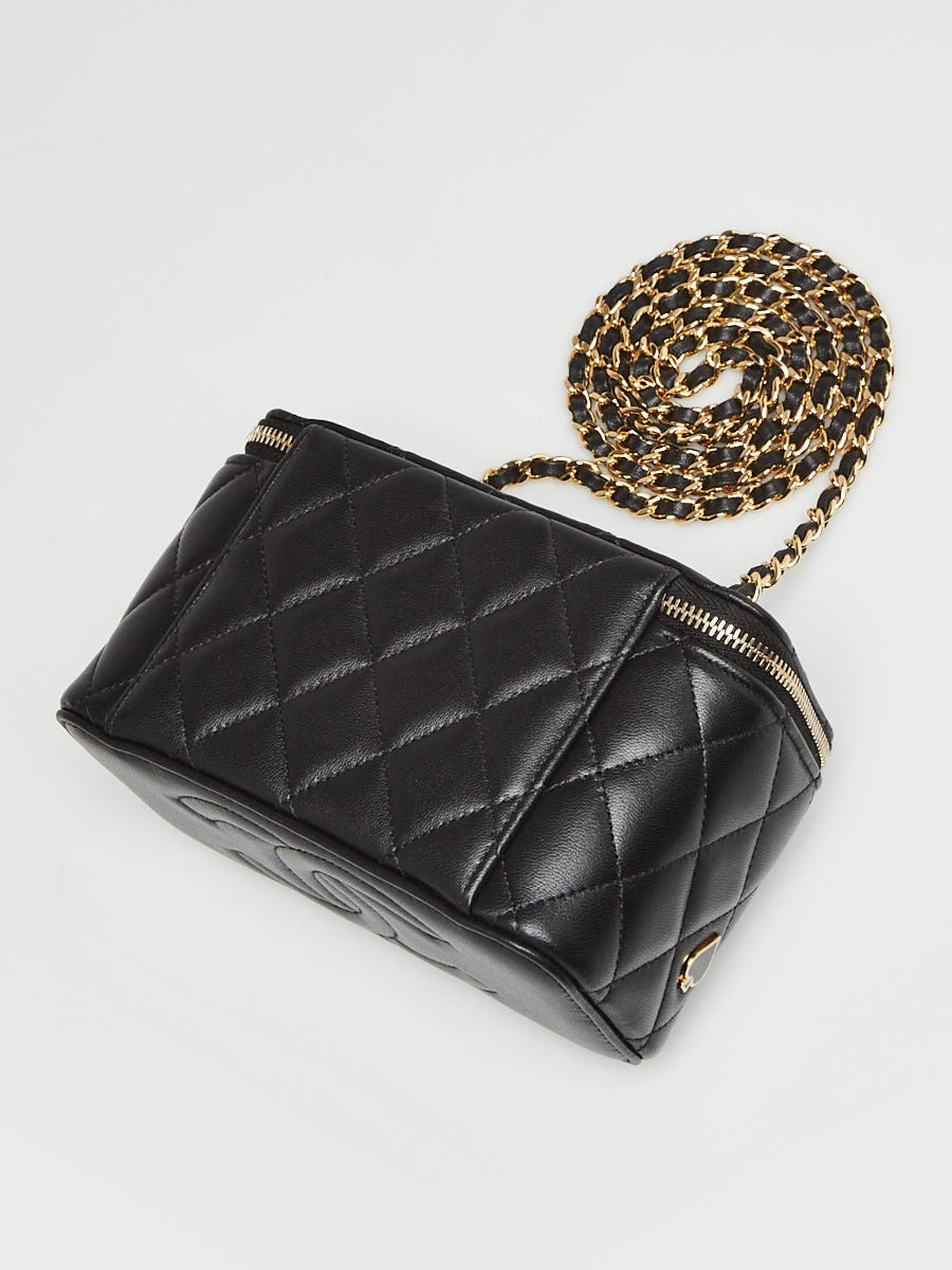 Chanel Black Quilted Lambskin Leather Coco Casino Small Vanity